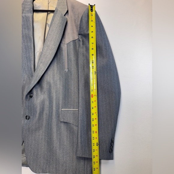 Larry Mahan’s Cowboy Collection vintage Western blazer sz 46L gray suede Cowboy - Picture 5 of 11